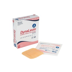 Med Vet International Dynarex Sterile Dynalevin Waterproof Adhesive Bordered Foam, 4