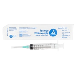 Med Vet International Dynarex Syringe With Needle - Luer Lock, 21g, 1