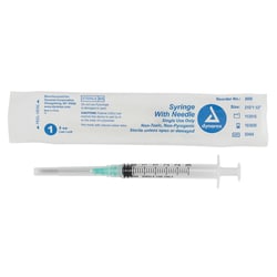 Med Vet International Dynarex Syringe With Needle - Luer Lock, 21g, 1.5