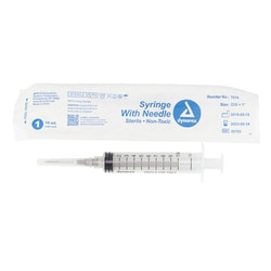 Med Vet International Dynarex Syringe With Needle - Luer Lock, 22g, 1