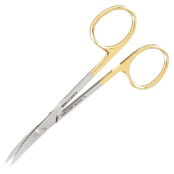 Med Vet International&nbsp;Miltex Iris Scissors, 4.5in., Curved, Tungsten Carbide