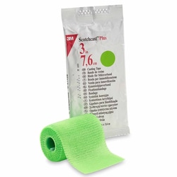 Med Vet International&nbsp;Cast Tape 3M Scotchcast Plus 3 inch X 12 Foot Fiberglass / Resin Bright Green, 82003V, Each