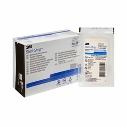 Med Vet International 3M Steri-Strip Skin Closure Strip, 1/2 X 4 inch, Nonwoven Material, Reinforced Strip, White, R1547, 220/Case