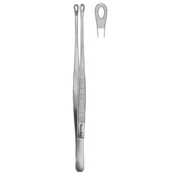 Med Vet International&nbsp;Miltex Meisterhand Singley Tissue Forceps, 9in, Fenestrated Serrated Jaws, German, Mh6-214