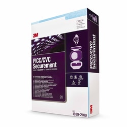 Med Vet International Picc/Cvc Securement Device + Tegaderm IV Advanced Securement Dressing 3M Tegaderm Film 4 X 6-1/8 inch Sterile, 1839-2100, 80/Case