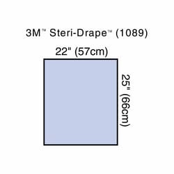 Med Vet International General Purpose Drape 3M Steri-Drape Utility Sheet 22 W X 25 L inch Sterile, 1089, 160/Case