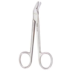 Med Vet International&nbsp;Miltex Wire Cutting Scissors, Angled To Side, Serrated, German, 4.75in, 9-124