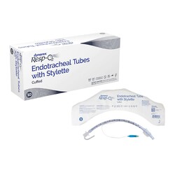 Med Vet International&nbsp;Dynarex Endotracheal Tubes w/ Stylette - Cuffed, 5.0 mm, 10/Box