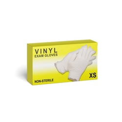Med Vet International Vinyl Gloves, Xs, 100/Box