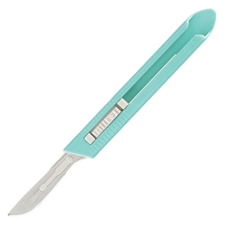 Med Vet International Miltex Disposable Safety Scalpel Stainless Steel, Retractable Blade, #22, 10/Box, 4-522