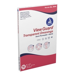 Med Vet International Dynarex View Guard Transparent Dressings, Sterile, 6