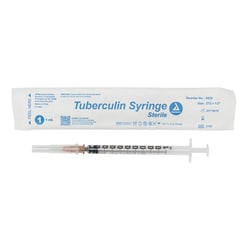 Med Vet International Dynarex Tuberculin Non-Safety Syringe - Luer Slip, 27g, 1/2