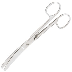 Med Vet International Miltex Vantage Operating Scissors, 6.5in., Curved With Blunt/Blunt Tip