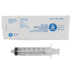 Med Vet International&nbsp;Dynarex Syringe - Luer Lock, 30 Cc, 500/Case