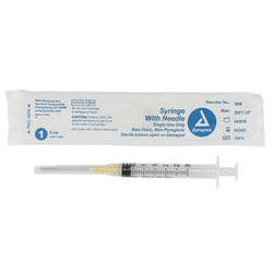 Med Vet International&nbsp;Dynarex Syringe With Needle - Luer Lock, 20g. 1.5