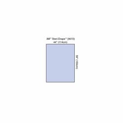 Med Vet International General Purpose Drape 3M Steri-Drape Drape Sheet / Back Table Cover 44 W X 59 L inch Sterile, 9072, 20/Box