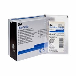Med Vet International&nbsp;Skin Closure Strip Steri-Strip 1/2 X 4 inch Nonwoven Material Flexible Strip Tan, B1557, 6 Strips/Pack, 50 Packs/Box, 4 Boxes