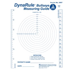 Med Vet International Dynarex Dynarule Bullseye Measuring Guide, 1250/Case,
