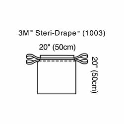 Med Vet International Surgical Drape 3M Steri-Drape Isolation Drape 20 W X 20 L inch Sterile, 1003, 40/Case