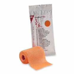 Med Vet International&nbsp;Cast Tape 3M Scotchcast Plus 3 inch X 12 Foot Fiberglass / Resin Bright Orange, 82003W, Each