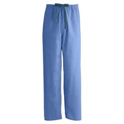 Med Vet International&nbsp;Encore Unisex Pants Scrub, Reversible, Drawstring Waist, Ciel Blue, Fashion Seal Color-Coding, 2Xl, Each