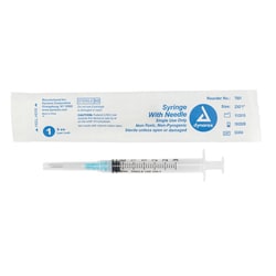 Med Vet International&nbsp;Dynarex Syringe With Needle - Luer Lock, 23g, 1