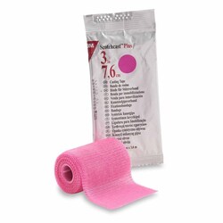 Med Vet International&nbsp;Cast Tape 3M Scotchcast Plus 3 inch X 12 Foot Fiberglass / Resin Bright Pink, 82003X, 10/Box