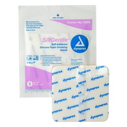Med Vet International&nbsp;Dynarex Sterile Siligentle Non-Adhesive Silicone Foam Dressing, 4