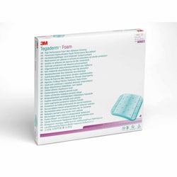 Med Vet International Foam Dressing 3M Tegaderm High Performance 8 X 8 inch Without Border Film Backing NonAdhesive Square Sterile, 90603, 5/Box