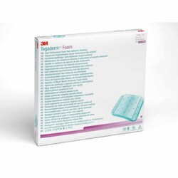 Med Vet International Foam Dressing 3M Tegaderm High Performance 8 X 8 inch Without Border Film Backing NonAdhesive Square Sterile, 90603, 30/Case