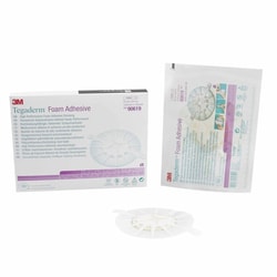 Med Vet International&nbsp;Foam Dressing 3M Tegaderm High Performance 5-1/2 X 5-1/2 inch With Border Film Backing Acrylic Adhesive Heel Sterile, 90619, 5/Box