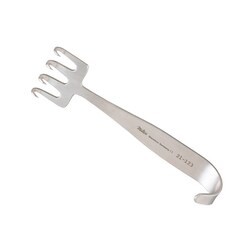 Med Vet International Miltex Freeman Flap Rake Retractor, 4.5in, 4 Sharp Prongs, German, 21-123