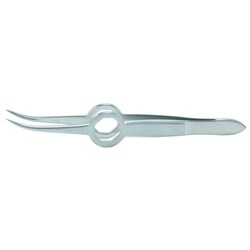 Med Vet International&nbsp;Miltex Schaaf Foreign Body Forceps, 3.75in, Grooved Tips, German, 18-978
