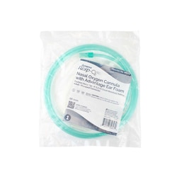 Med Vet International Dynarex Nasal Oxygen Cannula Cushion Tip w/Advantage Ear Foam w/ 4', Adult/Standard Connector, 50/Case