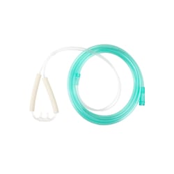 Med Vet International&nbsp;Dynarex Nasal Oxygen Cannula Cushion Tip w/Advantage Ear Foam, 7', Adult/Standard Connector, 50/Case