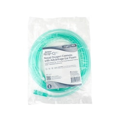 Med Vet International Dynarex Nasal Oxygen Cannula Cushion Tip w/Advantage Ear Foam, 14', Adult/Standard Connector, 50/Case