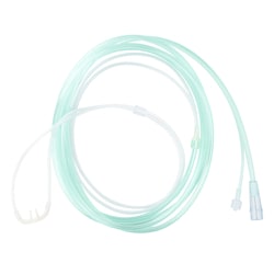 Med Vet International&nbsp;Dynarex Etco2 Nasal Sampling Cannula, 7' (2.1 M) Tubing w/Male Luer, infant/Standard 02 Tubing Connector, 25/Case