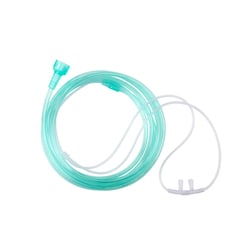 Med Vet International&nbsp;Dynarex Nasal Oxygen Cannula Flared Tip, 7' (2.1 M) Crush Resistant, Adult/Universal Connector, 50/Case