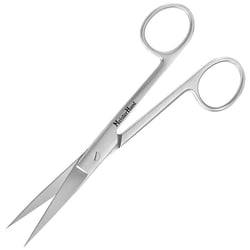 Med Vet International&nbsp;Miltex Operating Scissors, Straight, Sharp/Blunt, German, 6.5in, Mh5-18