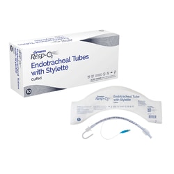 Med Vet International&nbsp;Dynarex Endotracheal Tubes w/ Stylette - Cuffed, 6.5 mm, 10/Box