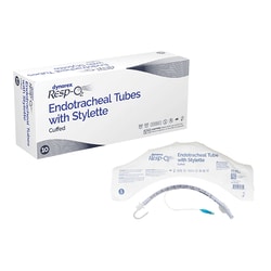 Med Vet International&nbsp;Dynarex Endotracheal Tubes w/ Stylette - Cuffed, 8.5 mm, 10/Box
