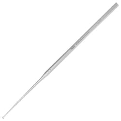 Med Vet International Miltex Buck Ear Curette, 6.5in., Angled, Blunt, Size 1