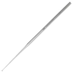 Med Vet International Miltex Buck Ear Curette, 6.5in., Angled, Blunt, Size