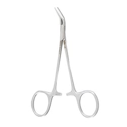 Med Vet International&nbsp;Miltex Halsted Mosquito Forceps, 4.5in, Jaws Angled 45 Degrees On Flat, Extra Delicate, German, 7-20