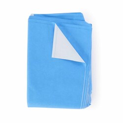 Med Vet International&nbsp;Quick Check* H600 Sterilization Wrap White / Blue 48 X 48 inch Dual Layer Sms Polypropylene Steam / Eo Gas / Hydrogen Peroxide, 34147, 48/Case