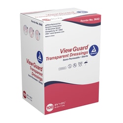Med Vet International&nbsp;Dynarex View Guard Transparent Dressings, Sterile, 2 3/8