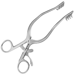 Med Vet International&nbsp;Miltex Adson Cerebellar Retractor, 7.5in Straight Arms, 4 X 4 Sharp Prongs, German, 11-700