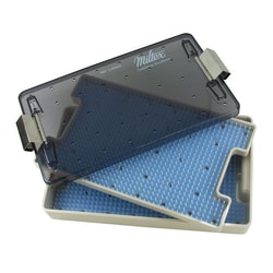 Med Vet International Miltex Sterilization Tray, With Lid, Additional Tray And 2 Silicone Mats, 7in X 11in, Double Layer, 3-200200