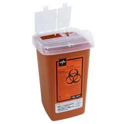 Med Vet International Portable Phlebotomy Sharps Container, 1Qt