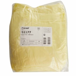 Med Vet International ProtectIVe Procedure Gown Precept One Size Fits Most Yellow Nonsterile Aami Level 2 Disposable, 51177, 10/Bag